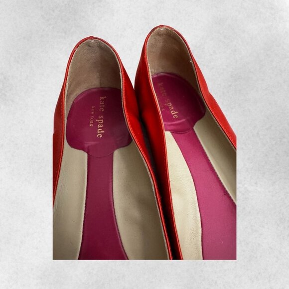Orange Kate Spade Ballerinas with Bow - Picture 4 of 7